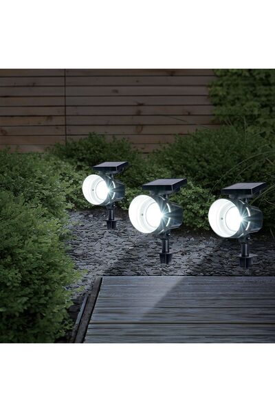 OEM Black Round Solar Projector with Stick 33cm
