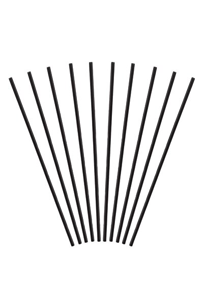 OEM Reusable Black Plastic Straws Ø4x180mm - 50pcs