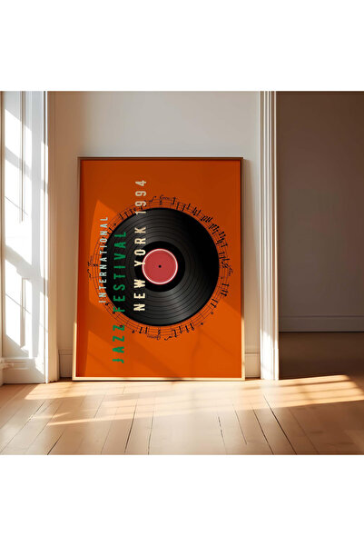 Tuba Decor Едноделна картина с дървена рамка, музика, джаз