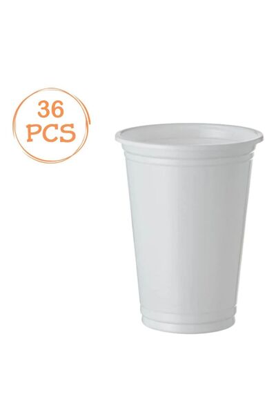 OEM Set 36 de pahare albe din plastic 350ml