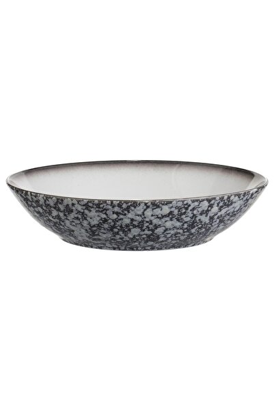 OEM Black Ceramic Deep Plate Stone Effect Ø20.5cm
