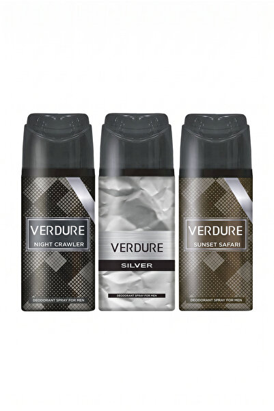 VERDURE Silver, Sunset Safari, Night Crawler Erkek Deodorant 3x 150 ml