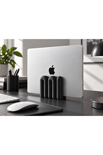 Molly Dekoratif Laptop Tutucu Stand- Siyah