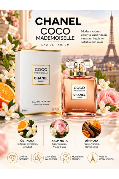 Chanel COCO MADEMOISELLE Eau De Parfum Intense Spray 50 ml – Yoğun Çiçeksi ve...