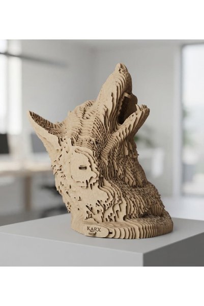 KARX Kurt 3D Puzzle, Yaratıcı Hobi, DIY, Kraft Karton Model Kit