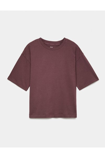 Marks & Spencer Modal Karışımlı T-shirt – Mürdüm