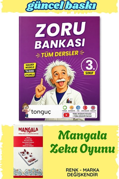 Tonguç Yayınları 3. Sınıf Tüm Dersler Zoru Bankası - Mangala Zeka Oyunu