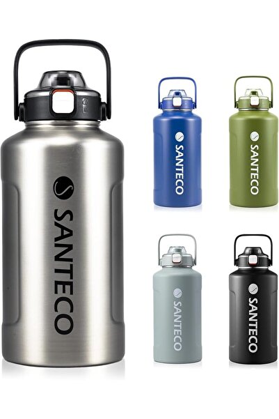 GENERAL Water Bottle 64 oz, Vacuum Insulated Stainless Steel Bottle with Stra...