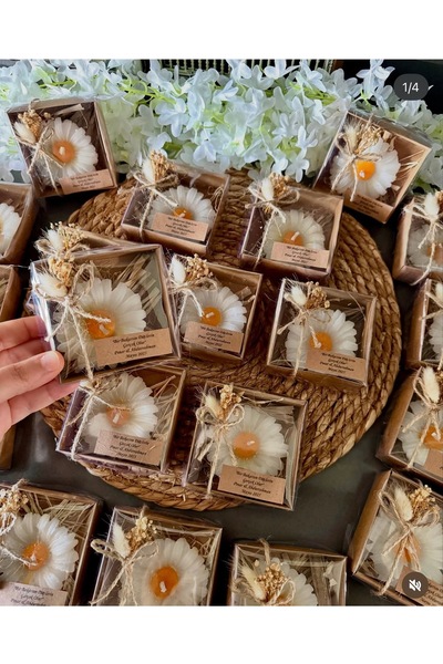 Larmina Decoration 25 Daisy Candles as Gifts