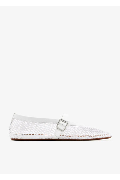 Shoes La Ballerine croc-effect leather-trimmed mesh ballet flats
