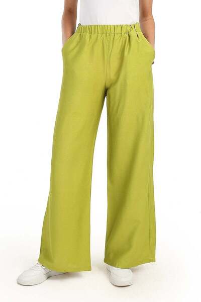 CARINA Karina High-Waisted Wide-Leg Pants - Green