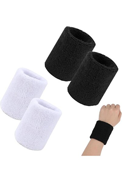 GENERAL Elastic Wrist Bands, 4 Pcs Sweatband Wristbands, Gym Wristbands for W...