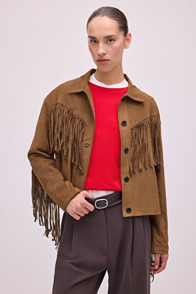 Touché Privé Tasseled Suede Short Jacket