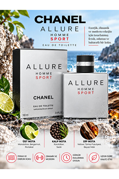 Chanel ALLURE HOMME SPORT Eau De Toilette 100 ml – Ferah, Odunsu ve Baharatlı...