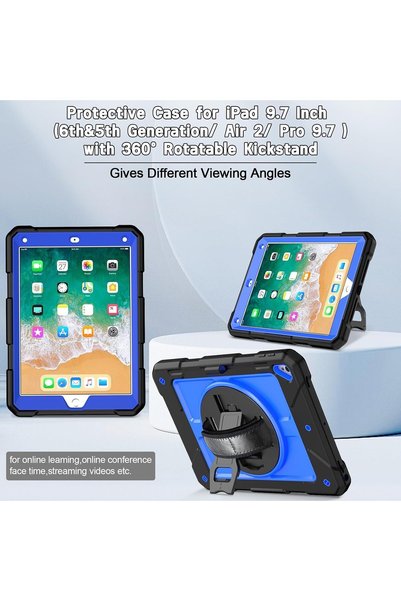 Generic Shockproof Case for iPad 9.7 Inch 5th & 6th Gen, Air 2, Pro 9.7