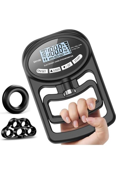 NIUBIER Hand Grip Strength Tester Trainer - Electronic Hand Dynamometer Forea...
