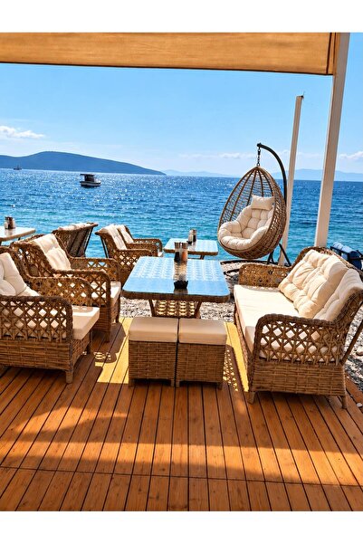 SERCANGARDEN RETRO MODEL ALİMİNYUM İSKELETTİR (GALVANİZ DEĞİLDİR) BAMBU RATTA...