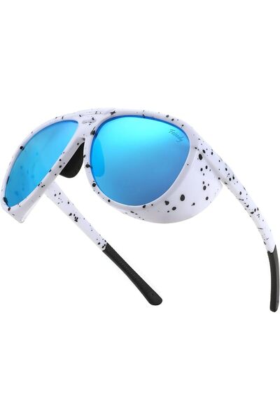 FEISEDY Polarized Pilot Sunglasses Men Women Oversized Round Steampunk Sungla...