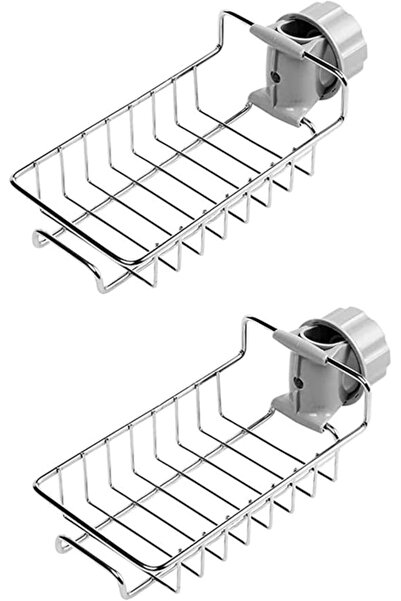 DRAMA HOME Drama Home 2-Piece Sponge Holder, Stainless Steel Basin Organizer,...