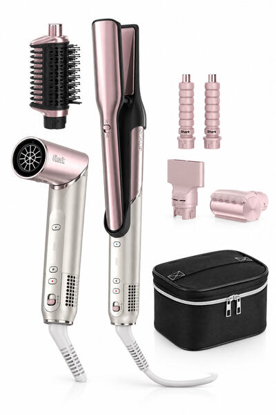 Shark Glam 5 Başlıklı Düz,Dalgalı ve Bukleli Çok HD6051SEUPK Makyaj çantası h...