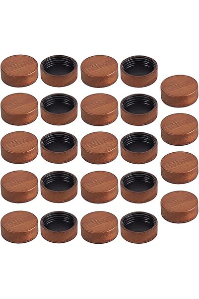 GENERAL Acacia Wood Spice Jar Lids – Fits 4oz & 8oz Glass/Plastic Jars (Squar...