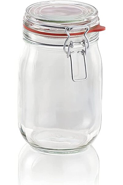 Leifheit Clip Top Jar 1.14 L | Large Food Preserving and Storage Jar | Suitab...