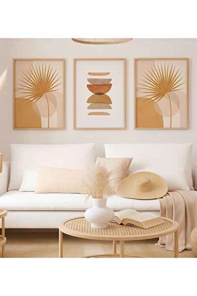 VOBA STORE SET DE PICTURĂ BOEMĂ DECORATIVĂ CU RAME DE 3 PIESE