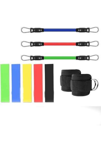 HQstrap مجموعة أربطة مقاومة - أربطة مقاومة وأربطة تمارين قابلة للتعديل للكاحل...