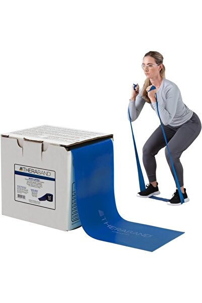 THERABAND أشرطة مقاومة احترافية خالية من اللاتكس لتمارين الجسم العلوي والسفلي
