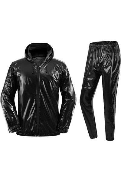 GENERAL Professional Anti-Rip Sauna Suit Weight Loss Sweat Suit with Hood Box...