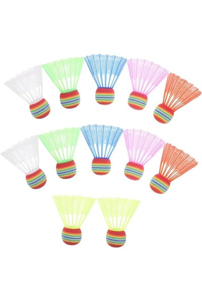 Tazweeq 12 Pcs Colorful Large Head Badminton Shuttlecocks for Youth Players, ...