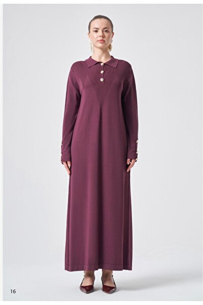 Nuss 801 Buttoned Sleeve Polo Collar Dress