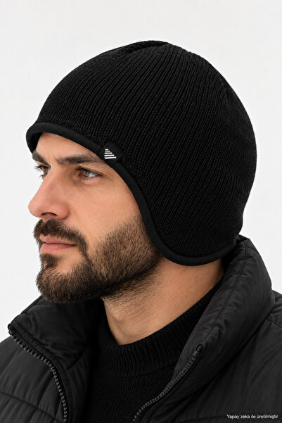 ZERAMİNE Erkek Kulaklı Bere Kışlık Kulak Koruyucu Sıcak Tutan Outdoor Bere