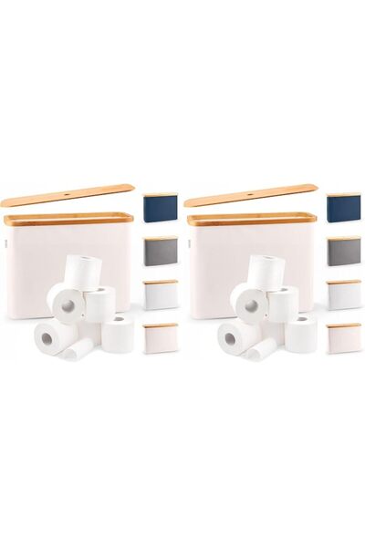 GENERAL Lonbet - Beige Toilet Roll Storage - Toilet Paper Basket - The Ultima...