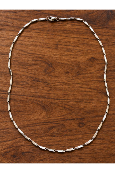 zadenza gold Stainless steel tarnish-resistant classic steel necklace with st...