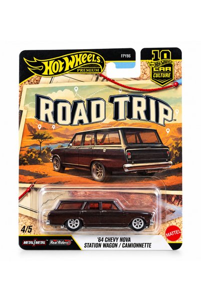 HOT WHEELS Premium Car Culture Road Trip ’64 Chevy Nova Station Wagon 4/5 JKF39