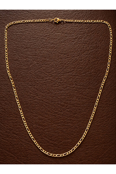 Aida Jewelss Gold model figaro steel necklace gold steel chain 2 mm