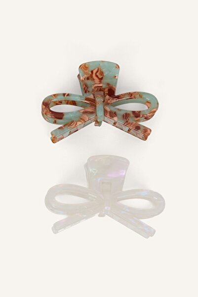 DeFacto Women's 2-Piece Bowknot Hair Accessory Hair Clip I6972Axns