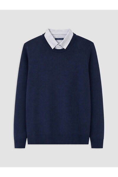 LC Waikiki Nevavm with a Difference from Lcwaikiki Classic Indigo Knitwear Pl...