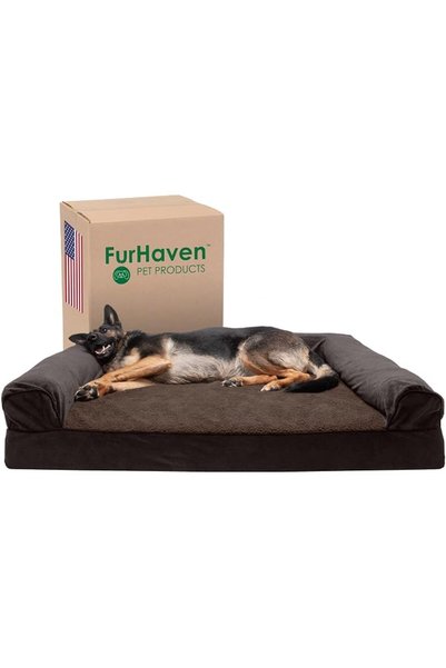 Furhaven غطاء سرير للكلاب الأليفة |   أريكة غرفة معيشة تقليدية فائقة النعومة ...