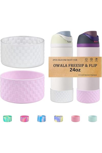 GENERAL HEYSKAY 2PCS Silicone Boot for Owala Flask Water Bottle 24oz 32oz 40o...