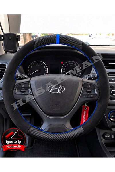 HasAkman Hyundai i20 Active Dikme Direksiyon Kılıfı Alcantara Süet Mat Karbon...