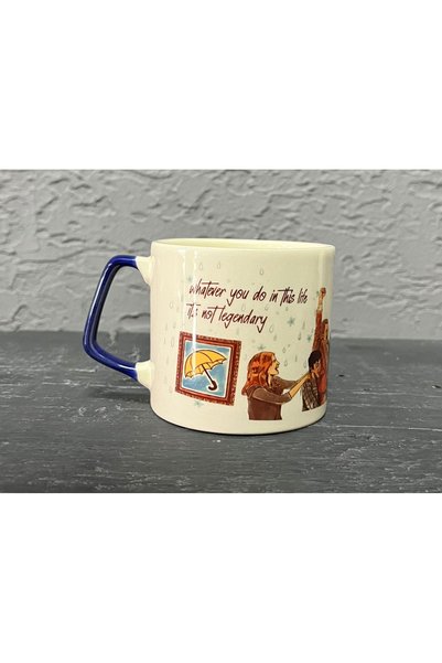 Mor Mürekkep How I Met Your Mother Baskılı Lacivert Kulplu Prime Kupa - Anneye Hediye Bardak Fincan Mug