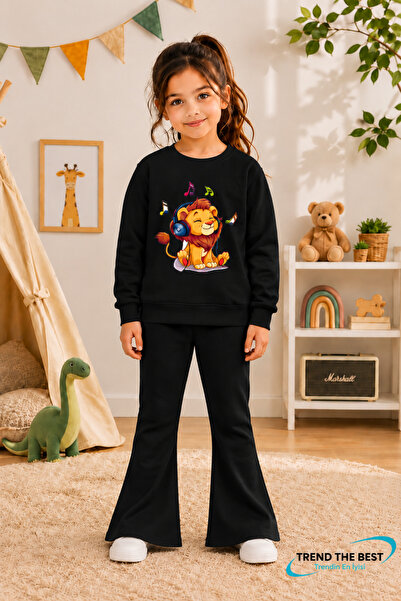 TREND THE BEST Trendin En İyisi Winter, Spring, and Autumn Girls' Black Spani...