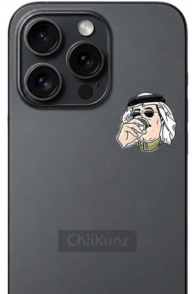 GENERAL ملصق معدني سعودي، متوافق مع الهواتف الذكية، ملصق معدني مقاوم للخدوش