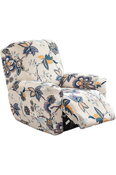 Generic Recliner Slipcover 4 Pieces Stretch Printed Lazy Boy Chair Covers wit...