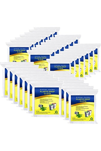 Generic 10 Pieces Plastic Drop Sheets for Painting, Waterproof and Dust-Proof...