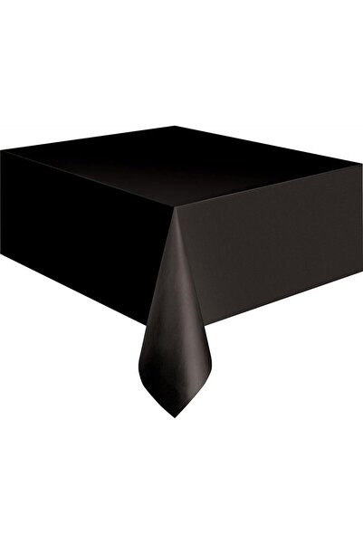 Generic Party Black Plastic Tablecloth, 108" x 54"