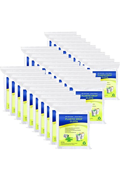 Generic 10 Pieces Plastic Drop Sheets for Painting, Waterproof and Dust-Proof...