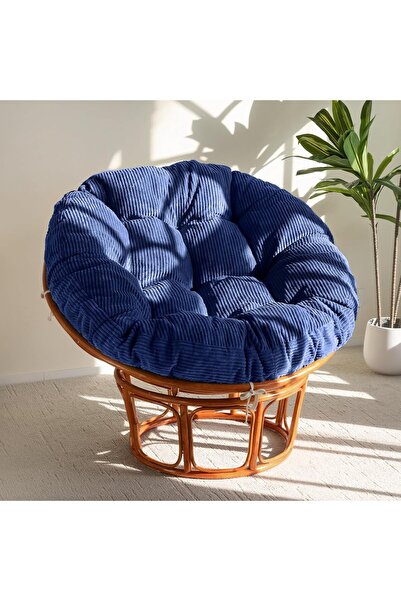 Generic Papasan Chair Cushion with Corduroy Cover, 48 x 48 Inch Supportive Cu...